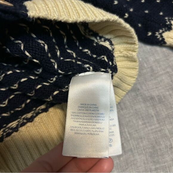 Ralph Lauren Navy and Cream Kids Sweater - Picture 3 of 7